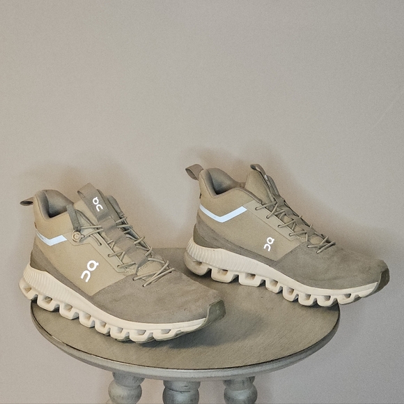 On Running Cloud Hi Sneakers in Glacier/Grey - Mid-Top - Picture 3 of 8